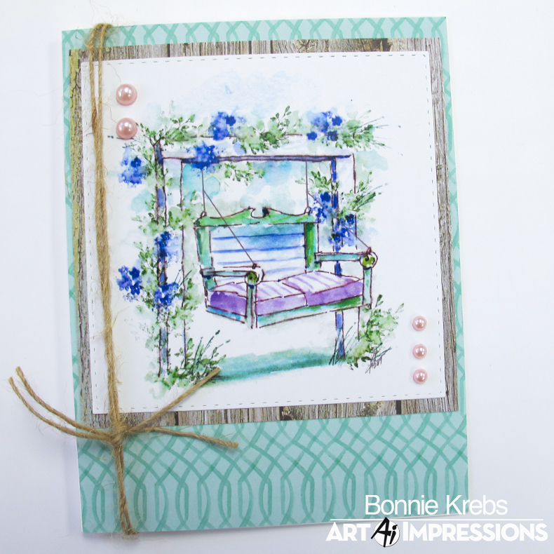 Art Impressions Watercolours Stamp Swing