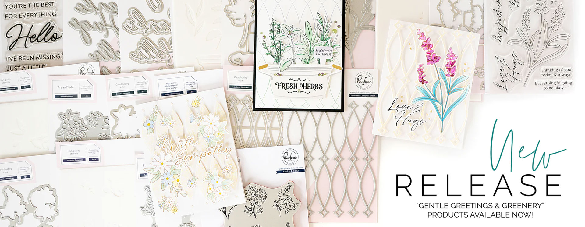 PinkFresh Studio : Gentle Greetings and Greenery