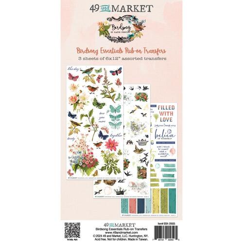 49 and Market Birdsong : Essentials Rub-on Transfers