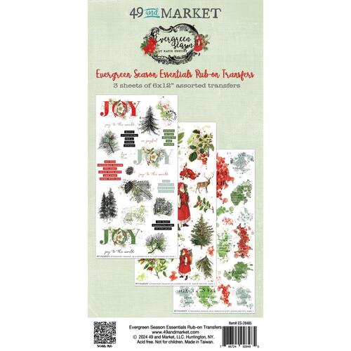 49 and Market Evergreen Season : Essentials Rub-on Transfers