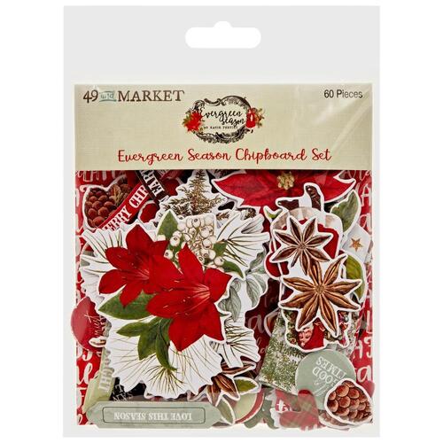 49 and Market Evergreen Season : Chipboard Set