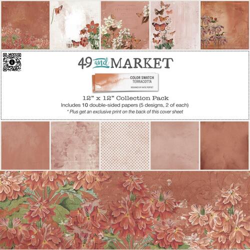 49 and Market Color Swatch Terracotta : 12x12" Collection Pack