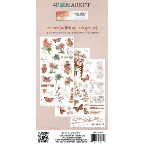 49 and Market Color Swatch Terracotta : Rub-on Transfer Set