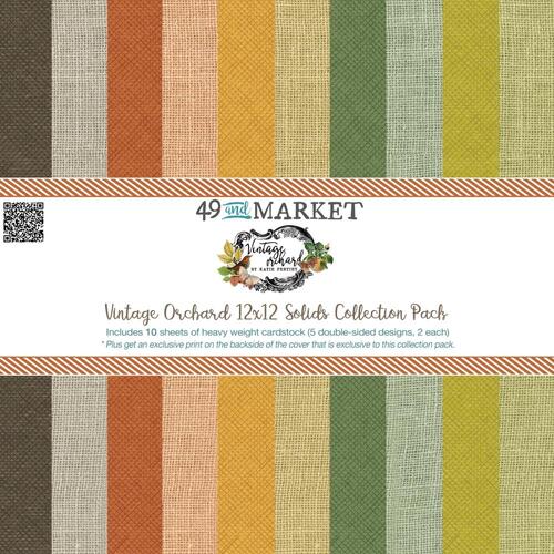 49 and Market Vintage Orchard : 12x12" Solids Collection Pack