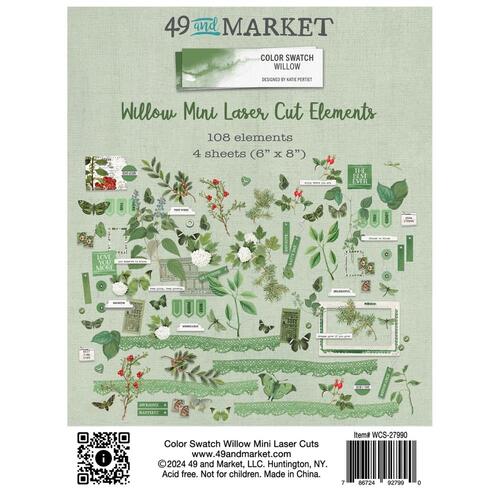 49 and Market Color Swatch : Willow Mini Laser Cut Elements