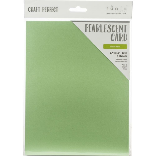 Craft Perfect Fresh Mint Pearlescent Cardstock