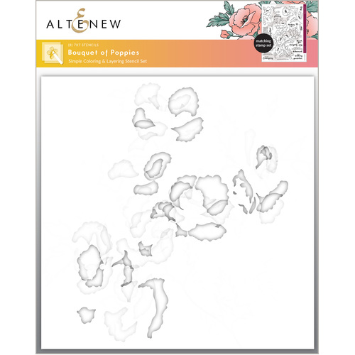 Altenew Bouquet of Poppies Stencil Set (8 in 1)