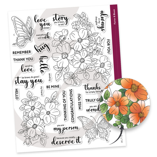 Altenew Flutter & Bloom Stamp Set