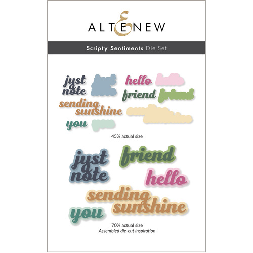 Altenew Scripty Sentiments Die Set