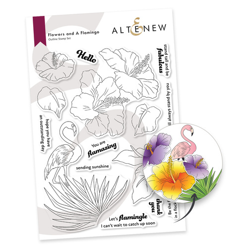 Altenew Flowers and A Flamingo Stamp Set