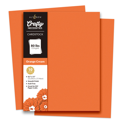 Altenew Crafty Necessities- Orange Cream Cardstock (10 sheets/set)