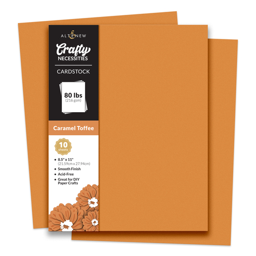 Altenew Crafty Necessities: Caramel Toffee Cardstock (10 sheets/set)