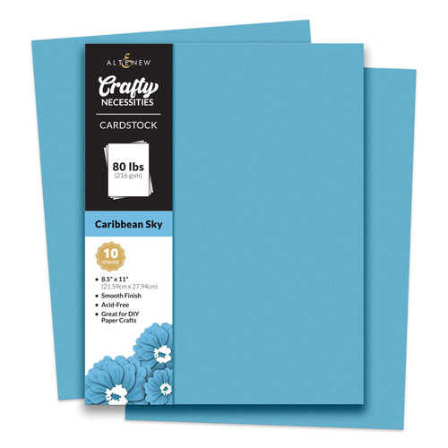 Altenew Crafty Necessities: Caribbean Sky Cardstock (10 sheets/set)