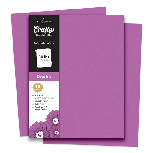 Altenew Crafty Necessities: Deep Iris Cardstock (10 sheets/set)