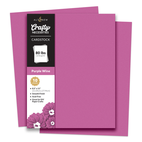 Altenew Crafty Necessities: Purple Wine Cardstock (10 sheets/set)