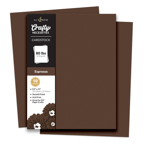 Altenew Crafty Necessities- Espresso Cardstock (10 sheets/set)