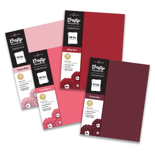 Altenew Crafty Necessities Cardstock Bundle (Red Cosmos)