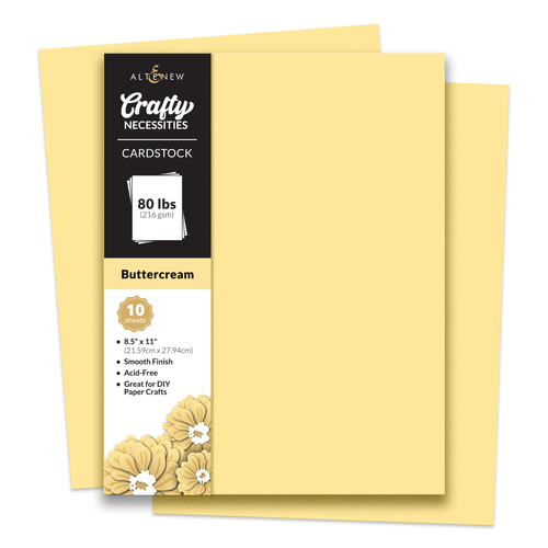 Altenew Crafty Necessities: Buttercream Cardstock (10 sheets/set)