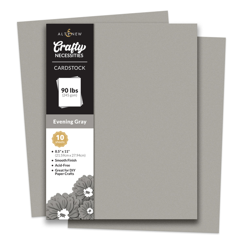 Altenew Crafty Necessities: Evening Gray Cardstock (10 sheets/set)