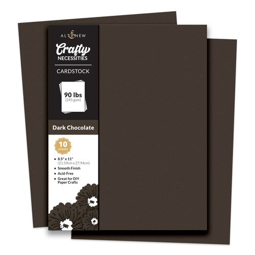 Altenew Crafty Necessities: Dark Chocolate Cardstock (10 sheets/set)