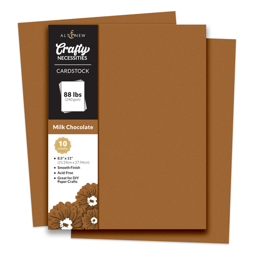 Altenew Crafty Necessities: Milk Chocolate Cardstock (10 sheets/set)