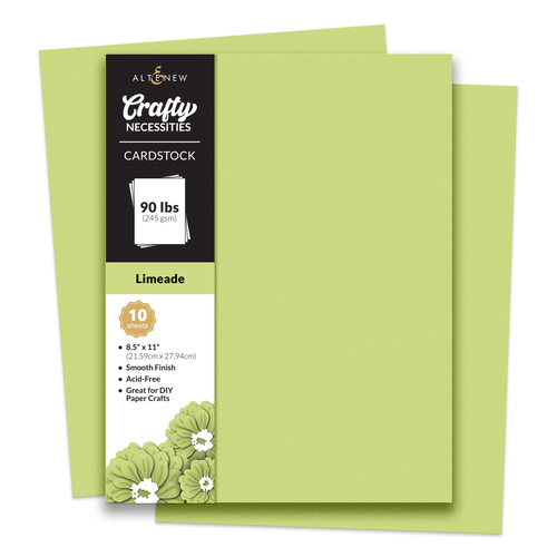 Altenew Crafty Necessities- Limeade Cardstock (10 sheets/set)