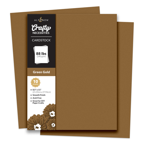 Altenew Crafty Necessities: Green Gold Cardstock (10 sheets/set)