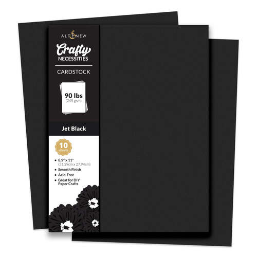 Altenew Crafty Necessities: Jet Black Cardstock (10 sheets/set)