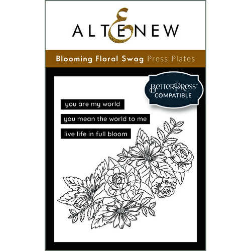 Altenew Blooming Floral Swag Press Plate Set