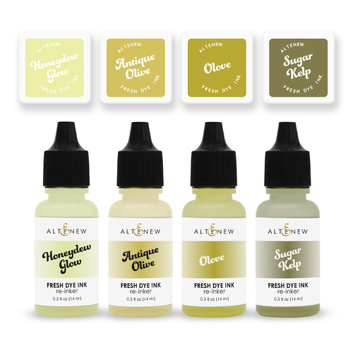 Altenew Mediterranean Glow Fresh Dye Ink Mini Cube & Re-inker Bundle