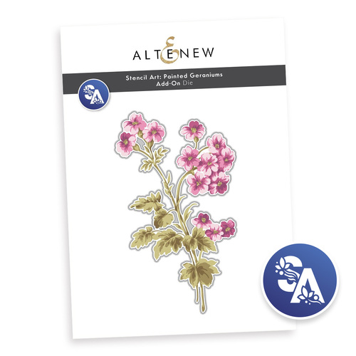 Altenew Stencil Art- Painted Geraniums Add-On Die Set