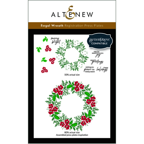 Altenew Regal Wreath Registration Press Plate/Foil Plate