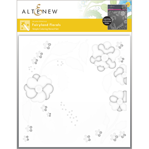 Altenew Fairyland Florals Simple Coloring Stencil Set (4 in 1)