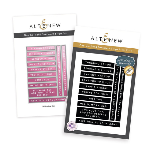 Altenew One-Go: Solid Sentiment Strips Bundle