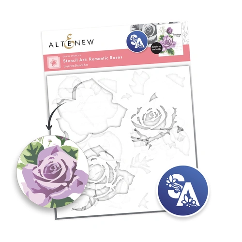 Altenew Stencil Art- Romantic Roses Layering Stencil Set (6 in 1)