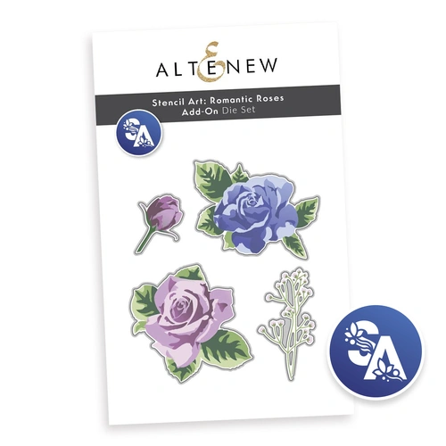 Altenew Stencil Art: Romantic Roses Add-On Die Set