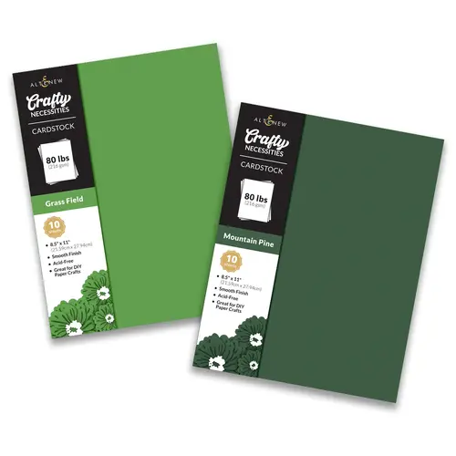 Altenew Crafty Necessities Cardstock Bundle (Green Valley)