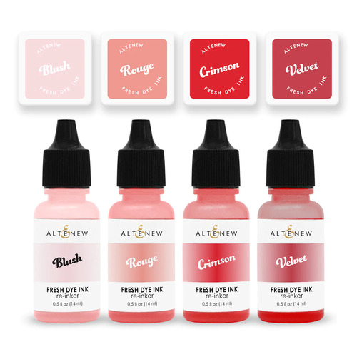 Altenew Red Sunset Fresh Dye Ink Mini Cube & Re-inker Bundle