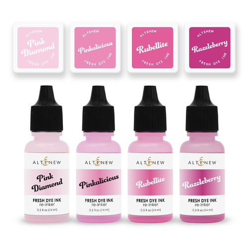 Altenew Cherry Blossom Fresh Dye Ink Mini Cube & Re-inker Bundle