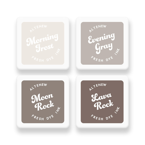 Altenew Warm Gray Fresh Dye Ink Mini Cube Set