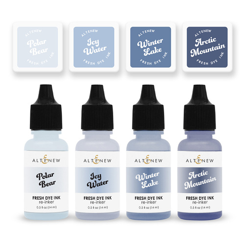 Altenew Northern Shore Fresh Dye Ink Mini Cube & Re-inker Bundle