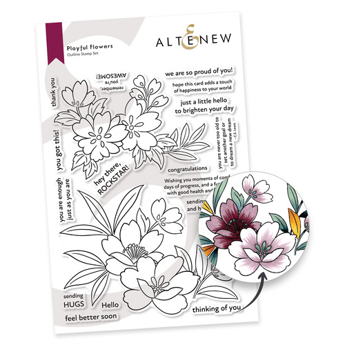 Altenew Playful Flowers Stamp Set