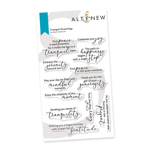 Altenew Tranquil Greetings Stamp Set