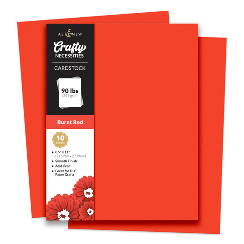 Altenew Crafty Necessities: Burnt Red Cardstock (10 sheets/set)