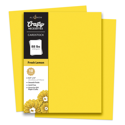 Altenew Crafty Necessities: Fresh Lemon Cardstock (10 sheets/set)