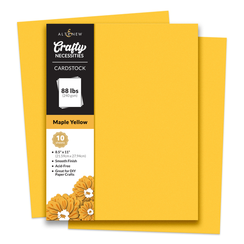 Altenew Crafty Necessities: Maple Yellow Cardstock (10 sheets/set)