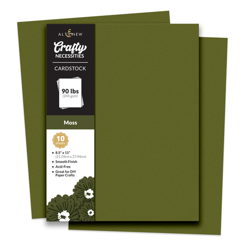 Altenew Crafty Necessities: Moss Cardstock (10 sheets/set)