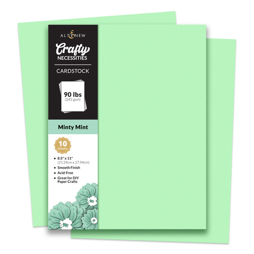 Altenew Crafty Necessities: Minty Mint Cardstock (10 sheets/set)