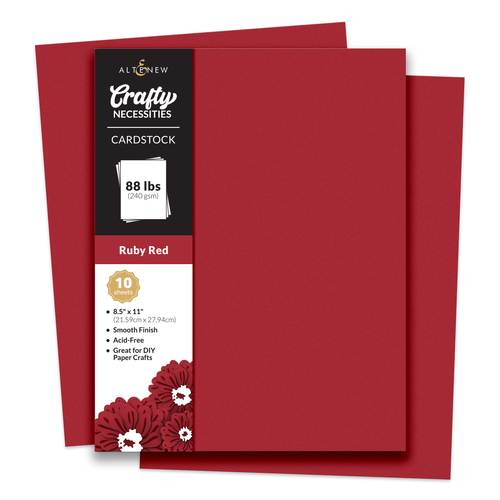 Altenew Crafty Necessities: Ruby Red Cardstock (10 sheets/set)