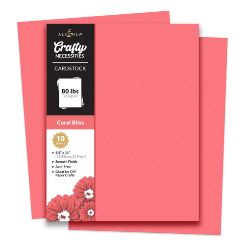 Altenew Crafty Necessities: Coral Bliss Cardstock (10 sheets/set)